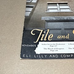 Tile And Till Magazine Eli Lilly And Company November 1931 Indianapolis Indiana