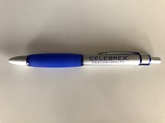Drug Rep CELEBREX Collectible Metal Pen with Blue Marble Design RARE