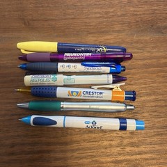 Lot Of 7 Pharmaceutical Drug Rep Promo Pens Pulmicort Crestor Synthroid Mircette
