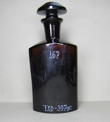 Vintage Medical Science Glass Bottle,Amber color,Germany №14727