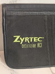 Vintage Zyrtec Cetirizine HCl Promo CD Sun Visor Case Holder Pen Pharmaceutical