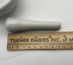 Vintage Porcelain Mortar and Pestle White