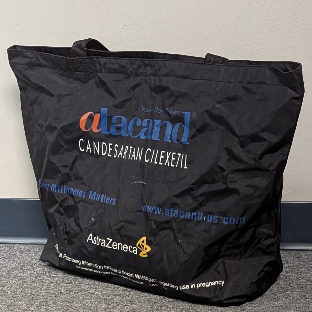 Drug Rep Promo Ex Large Tote Bag Atacand AstraZeneca Pharmaceutical Advertising