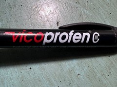VICOPROFEN Hydrocodone PEN: Black/Orange/Tiger – Plastic -Pharmaceutical Promo