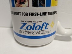 Zoloft First-Line Therapy Coffee Mug Pharmaceutical Promo Rep Advertising Pfizer