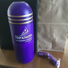 Nexium Very Large Purple Pill Thermos New in Box