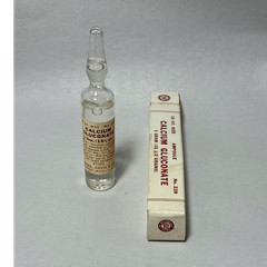 Parke Davis Calcium Gluconate Ampoule 10cc 1g No.239 with Box Detroit MI