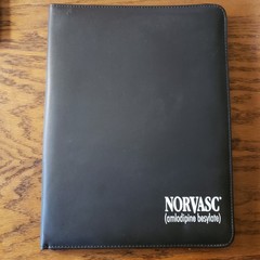 Norvasc Pharmaceutical Drug Portfolio Folder Pockets Calculator Rep Swag A4