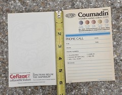 Vintage Medical Advertising Lot 1983 DuPont Coumadin Pad 1987 Cefizox Note Paper