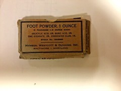 Antique Foot Powder Pouch, 1/5 OZ, Hanson, Westport & Dunning, Inc, Baltimore MD