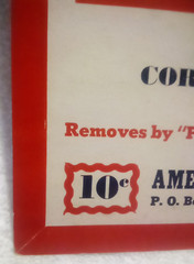 Dr. Hunt’s Corn Remover Vtg Adv Display Poster American Chemical Co. Urbana Ohio