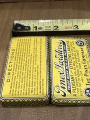 Vintage Pines Laxatives Tin / 36 tablets 25 cents! great colors & graphics. H14