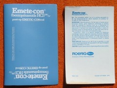 *RARE* 1976 Drug Rep Promotional EMETE-CON® Pocketsize Notebook & Pad *VG*