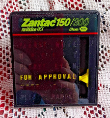 Zantac drug rep ads glass rain teardrop clip magnets Rx spatula notes narcotic