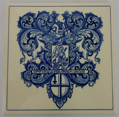 Burroughs Wellcome Co Delft Holland Blue & White Pharmacy Pill Tile Apollo #15