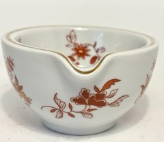Vintage PORCELAINE DE PARIS Floral Mortar Only Ivory Orange Gold Decor Lafitte