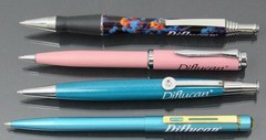 Diflucan Metal PENS Lot Drug Rep Pharmaceutical Promo Fungus Design Pink & Teal