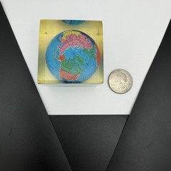 Vintage Glaxo Roche Pharmaceutical Acrylic Globe Paperweight See Details