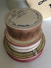 Antique Vintage FRENCH Pharmacie Cardboard Container Jean ANINAT 2 3/4” Round