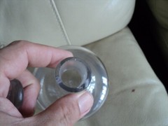 ANTIQUE HAND MADE CHEMIST / PHARMACY BOTTLE WITH STOPPER 17cm