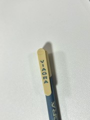 2 Vintage Viagra Pens Pfizer Drug Promotional Blue Gray Pharmaceutical