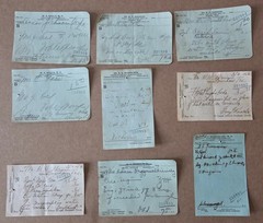 File box & 100 antique prescriptions (1926) – HEROIN, PAREGORIC, BROMIDE