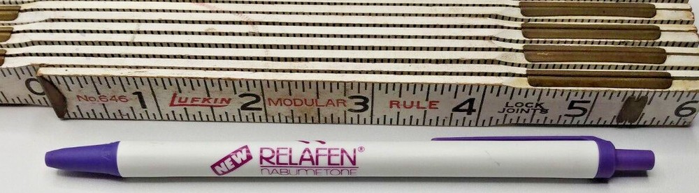 RELAFEN NABUMETONE Pharmaceutical Drug Rep Pen Vintage Retro Rare