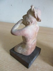 4 Vintage Mexican Terracota Figures Anxiety / Depression – Adv. for Etrafon