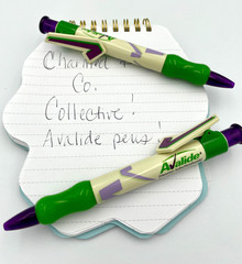 Avalide Check Drug Rep Click Ballpoint Pens Pharma Promo Vintage-Lot of 2-Work!
