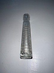 Vintage Clear Glass Medical Bottle Antique Apothecary 4” Pharmacy