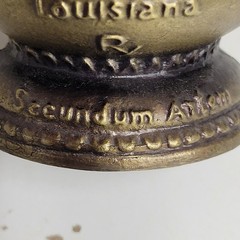 VTG 1985 Schering Brass Mortar & Pestle Ursuline Convent New Orleans Sis. Xavier