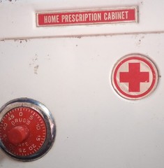 1940’s-50’s Superior Prescription Pill Metal Cabinet NOS With The Original…