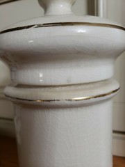 RARE~VINTAGE CERAMIC HERBS APOTHECARY JAR CANISTER MEDICAL POTNETLLIAS REPTANS