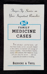 1960’s Ad Leaflet Boericke & Tafel Family Medicine Cases Homoeopathic Remedies