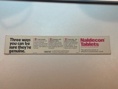 Vintage 1980s Naldecon Bristol Myers Drug Rep Pharmaceutical Lenticular Ruler