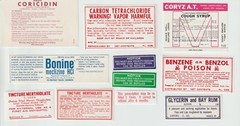 Vintage Original Pharmaceutical Sticker Labels – Set of 26 – Unused Old Stock