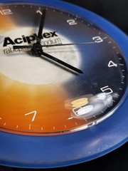 Aciphex Rabeprazole Sodium Advertising Wall Clock Blue Orange Pharma Promo￼