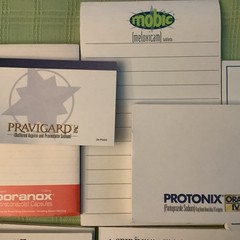 Lot Of 8 Different Post It Drug Advertisement Pads
