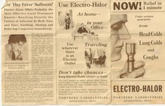 Antique vaporizer cold treatment ELECTRO-HALOR w box instructions MEDICAL CURIO