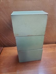 Lot Of 3 Vintage McCourt Metal Prescription File Boxes Bradford PA