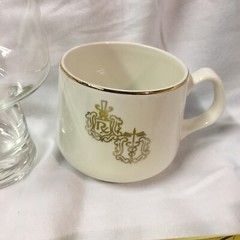 DOCTOR PHARMACIST Apothecary CADUCEUS RX GOLD RIM Coffee Cup and Glass Set