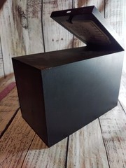 Vintage Black Metal Drugpak Rx Prescription Record File Pharmacy Box, Apothecary