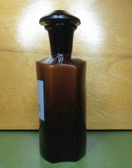 Vintage Medical Science Glass Bottle,Amber color,Germany №30824