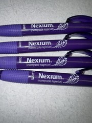 NEXIUM ESOMEPRAZOLE : Purple, Plastic, Pharmaceutical Promo – Lot of 4 Pens