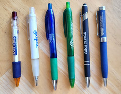 Lot 6 Pharmaceutical Drug Rep Pens Medical, Collectibles, Heavy Metal, Plastic