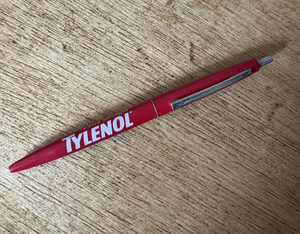 Tylenol Pharmaceutical Advertising Drug Rep Bic Clic Pen – Works