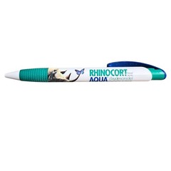 Rhinocort Aqua Budesonide Pharma Promo Pen Rhino Butterfly Graphic Spain Teal