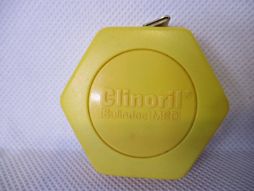 Clinoril (Sulindac MSD) Yellow Tape Measure Pharmaceutical Drug Rep Promo Advert