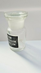 ACIDUM ARSENICOSUM ANHYDRICUM, Vintage Glass Apothecary Pharmacy Clear Jar, 50ml