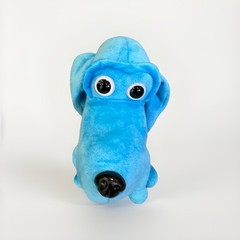 Rare Interceptor Plus Blue Plush Advertising Dog 14” Drug Rep Pharmaceutical